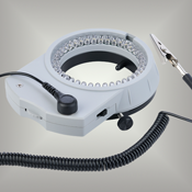 Slimline 40 LED Microscope Ring Illuminator - ESD safe. Complete with grounding cable. Fits I.D = 2.63" (66mm) lenses